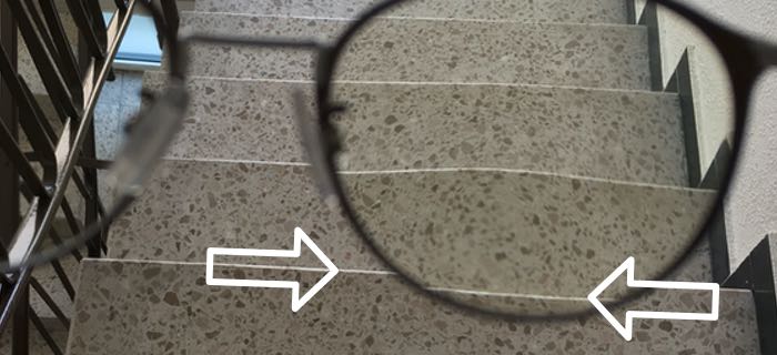 Gebogene Linien durch gleitsichtbrillen