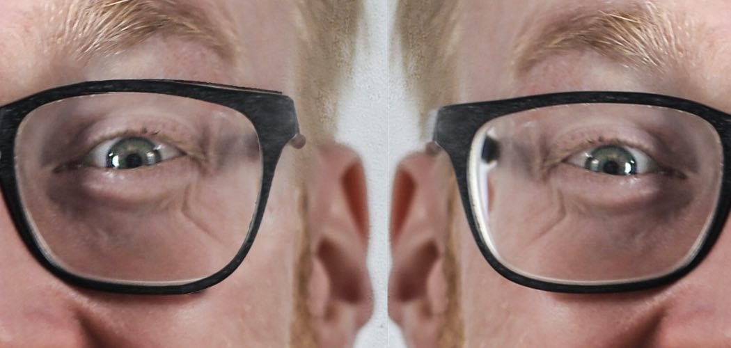 Das Bild zeigt zwei Brillen die eine verkleinert mehr und die andere weniger
